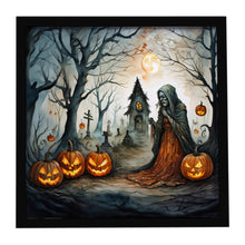 Load image into Gallery viewer, The Weeping Woman Spooky Halloween Framed Metal Print