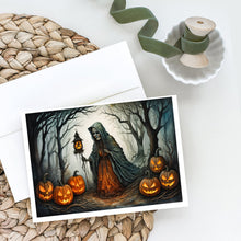 Load image into Gallery viewer, The Weeping Woman Spooky Halloween Greeting Cards -  Blank Note Cards – 8-Pack of Artist-Designed Cards with Envelopes