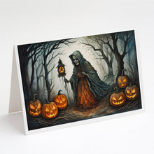 Load image into Gallery viewer, The Weeping Woman Spooky Halloween Greeting Cards -  Blank Note Cards – 8-Pack of Artist-Designed Cards with Envelopes