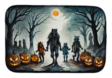 Load image into Gallery viewer, Werewolves Spooky Halloween Dish Drying Mat