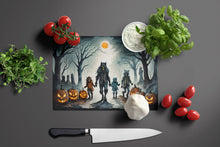 Load image into Gallery viewer, Werewolves Spooky Halloween Glass Cutting Boards – Durable, Decorative Kitchen Art Large
