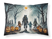 Load image into Gallery viewer, Werewolves Spooky Halloween Fabric Standard Pillowcase – Artistic Decorative Front, White Back