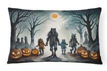 Load image into Gallery viewer, Werewolves Spooky Halloween Fabric Decorative Pillow