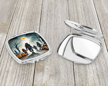 Load image into Gallery viewer, Werewolves Spooky Halloween Compact Mirror – Stylish Purse Mirror with Artistic Covers