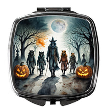 Load image into Gallery viewer, Werewolves Spooky Halloween Compact Mirror – Stylish Purse Mirror with Artistic Covers