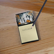 Load image into Gallery viewer, Ghosts Spooky Halloween Sticky Note Holder- Refiilable Desk Accessory Note Pad