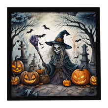 Load image into Gallery viewer, Witch Spooky Halloween Framed Metal Print