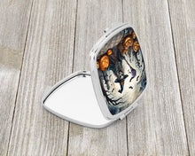 Load image into Gallery viewer, Witch Spooky Halloween Compact Mirror – Stylish Purse Mirror with Artistic Covers