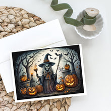 Load image into Gallery viewer, Witch Spooky Halloween Greeting Cards -  Blank Note Cards – 8-Pack of Artist-Designed Cards with Envelopes