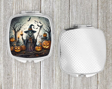 Load image into Gallery viewer, Witch Spooky Halloween Compact Mirror – Stylish Purse Mirror with Artistic Covers