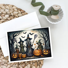 Load image into Gallery viewer, Witches Spooky Halloween Greeting Cards -  Blank Note Cards – 8-Pack of Artist-Designed Cards with Envelopes