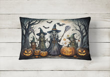 Load image into Gallery viewer, Witches Spooky Halloween Fabric Decorative Pillow