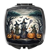 Load image into Gallery viewer, Witches Spooky Halloween Compact Mirror – Stylish Purse Mirror with Artistic Covers