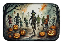 Load image into Gallery viewer, Zombies Spooky Halloween Dish Drying Mat