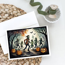 Load image into Gallery viewer, Zombies Spooky Halloween Greeting Cards -  Blank Note Cards – 8-Pack of Artist-Designed Cards with Envelopes
