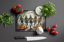 Load image into Gallery viewer, Zombies Spooky Halloween Glass Cutting Boards – Durable, Decorative Kitchen Art Large
