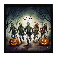 Load image into Gallery viewer, Zombies Spooky Halloween Framed Metal Print