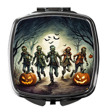 Load image into Gallery viewer, Zombies Spooky Halloween Compact Mirror – Stylish Purse Mirror with Artistic Covers