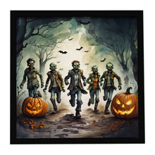 Load image into Gallery viewer, Zombies Spooky Halloween Framed Metal Print