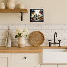 Load image into Gallery viewer, Zombies Spooky Halloween Framed Metal Print
