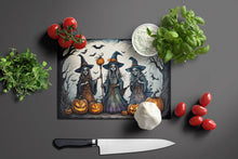 Load image into Gallery viewer, Witches Spooky Halloween Glass Cutting Boards – Durable, Decorative Kitchen Art Large