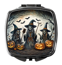 Load image into Gallery viewer, Witches Spooky Halloween Compact Mirror – Stylish Purse Mirror with Artistic Covers