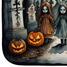 Load image into Gallery viewer, Creepy Dolls Spooky Halloween Dish Drying Mat
