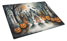 Load image into Gallery viewer, Creepy Dolls Spooky Halloween Glass Cutting Boards – Durable, Decorative Kitchen Art Large