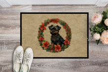 Load image into Gallery viewer, Affenpinscher Christmas Flowers Doormat
