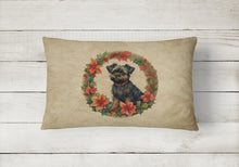 Load image into Gallery viewer, Affenpinscher Christmas Flowers Throw Pillow
