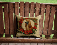 Load image into Gallery viewer, Afghan Hound Christmas Flowers Throw Pillow - 14x14 Decorative Pillow – Art for Your Home &amp; Patio