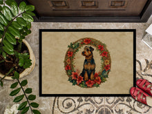 Load image into Gallery viewer, Airedale Terrier Christmas Flowers Doormat-24x36 Indoor / Outdoor Rug | Made in USA