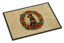 Load image into Gallery viewer, Airedale Terrier Christmas Flowers Doormat-24x36 Indoor / Outdoor Rug | Made in USA