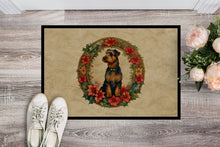 Load image into Gallery viewer, Airedale Terrier Christmas Flowers Doormat