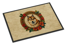 Load image into Gallery viewer, Akita Christmas Flowers Doormat-24x36 Indoor / Outdoor Rug | Made in USA