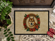 Load image into Gallery viewer, Akita Christmas Flowers Doormat
