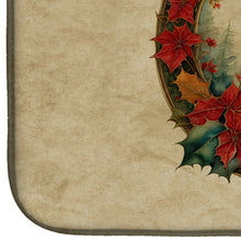 Load image into Gallery viewer, Alaskan Klee Kai Christmas Flowers Dish Drying Mat