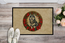 Load image into Gallery viewer, Alaskan Malamute Christmas Flowers Doormat-24x36 Indoor / Outdoor Rug | Made in USA