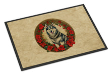 Load image into Gallery viewer, Alaskan Malamute Christmas Flowers Doormat-24x36 Indoor / Outdoor Rug | Made in USA
