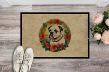 Load image into Gallery viewer, American Bulldog Christmas Flowers Doormat-24x36 Indoor / Outdoor Rug | Made in USA