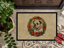 Load image into Gallery viewer, American Bulldog Christmas Flowers Doormat