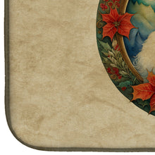 Load image into Gallery viewer, American Eskimo Christmas Flowers Dish Drying Mat