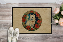 Load image into Gallery viewer, American Eskimo Christmas Flowers Doormat