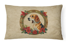 Load image into Gallery viewer, American Foxhound Christmas Flowers Throw Pillow