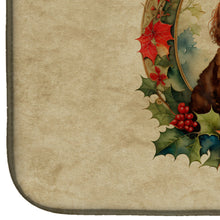 Load image into Gallery viewer, American Water Spaniel Christmas Flowers Dish Drying Mat