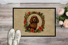 Load image into Gallery viewer, American Water Spaniel Christmas Flowers Doormat