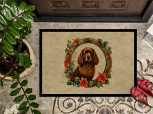 Load image into Gallery viewer, American Water Spaniel Christmas Flowers Doormat