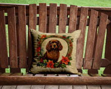 Load image into Gallery viewer, American Water Spaniel Christmas Flowers Throw Pillow - 14x14 Decorative Pillow – Art for Your Home &amp; Patio
