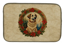 Load image into Gallery viewer, Anatolian Shepherd Dog Christmas Flowers Dish Drying Mat