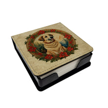 Load image into Gallery viewer, Anatolian Shepherd Dog Christmas Flowers PU Leather Note Paper Holder
